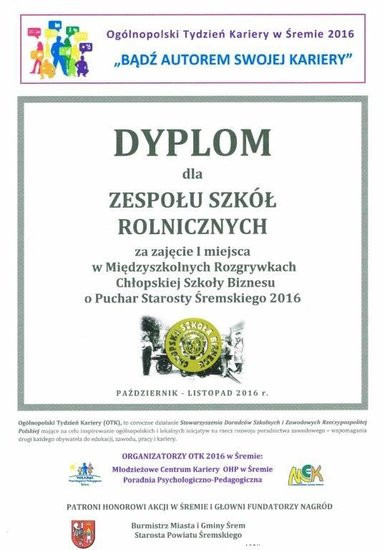 Sukces uczniów ZSR w Grzybnie