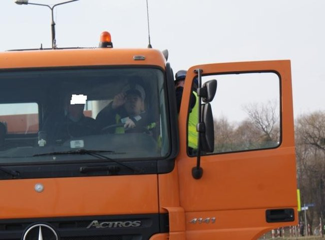 Kontrola kierowców ciężarówek