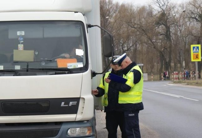 Kontrola kierowców ciężarówek