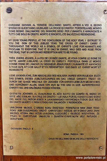 Krzyż Jana Pawła II w Śremie