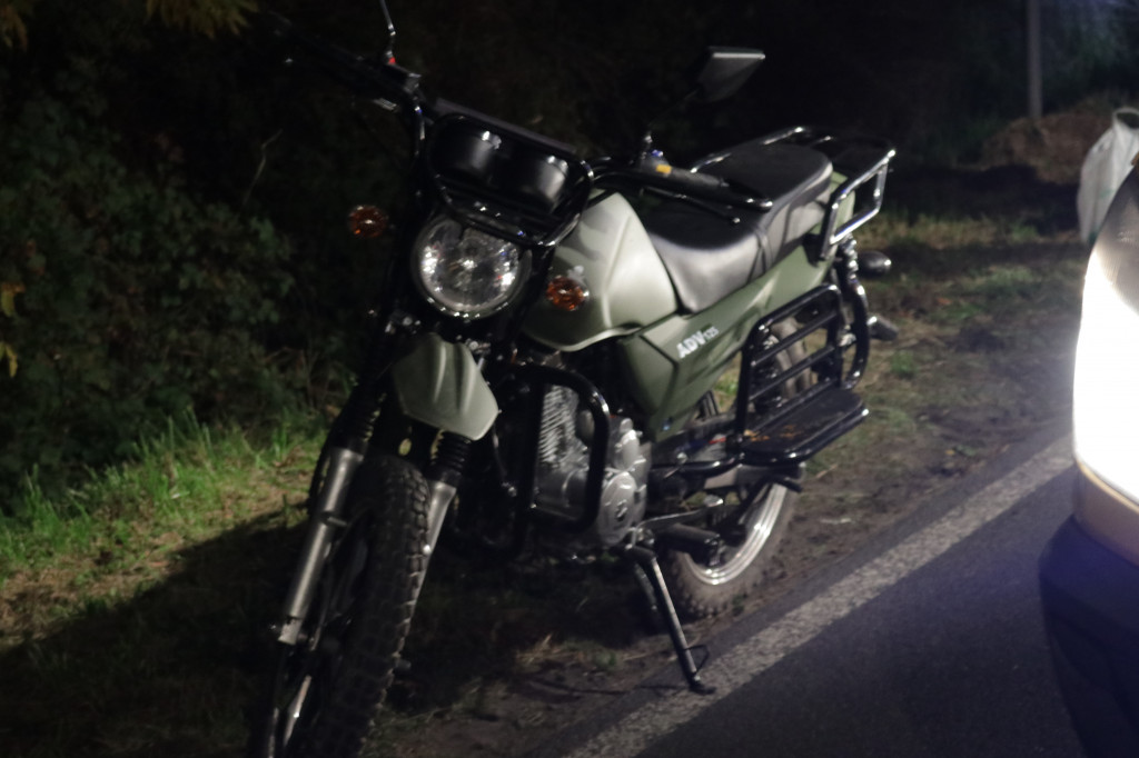 Potrącenie motocyklisty w Borgowie