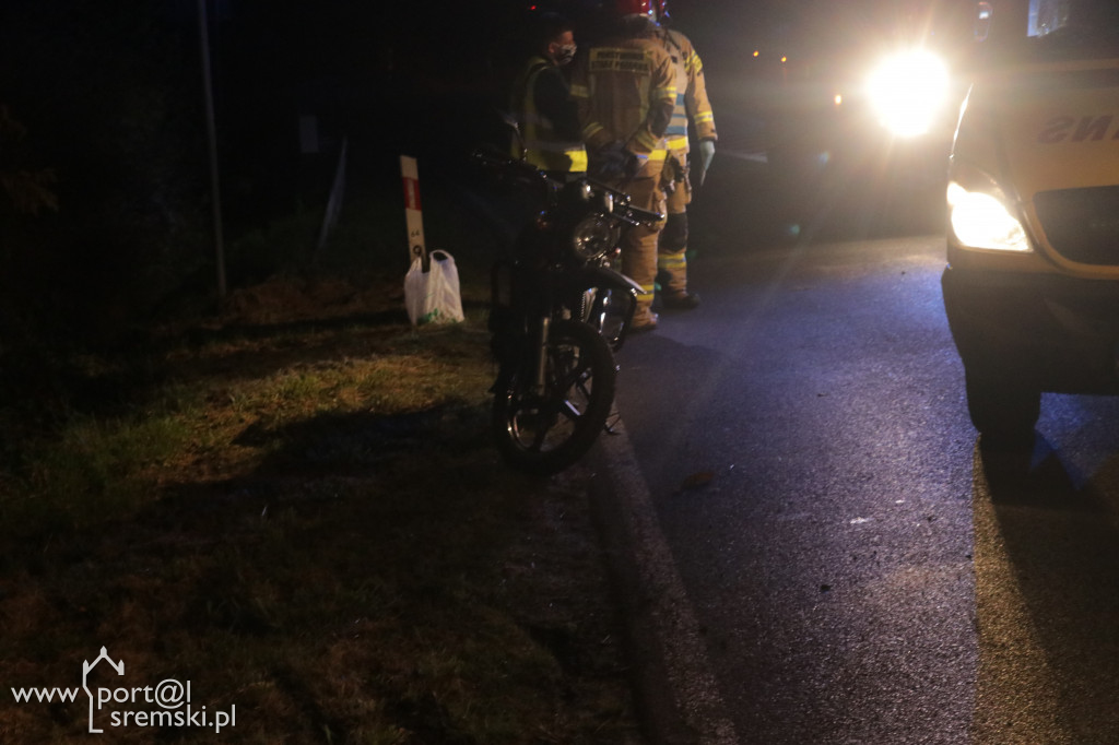 Potrącenie motocyklisty w Borgowie