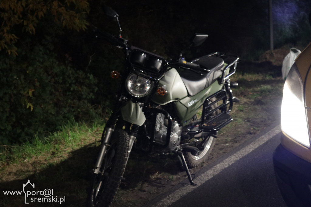 Potrącenie motocyklisty w Borgowie