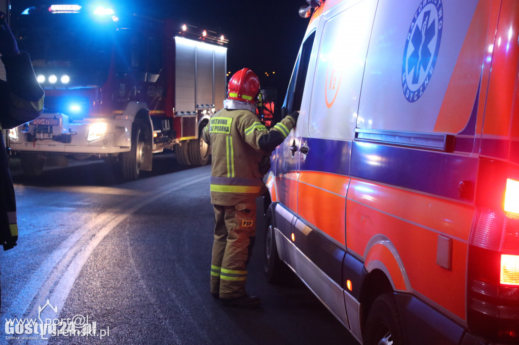 Auto wypadło z drogi