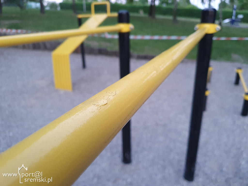 Fuszera na Street Workout Parku nad Jeziorem Grzymisławskim w Śremie