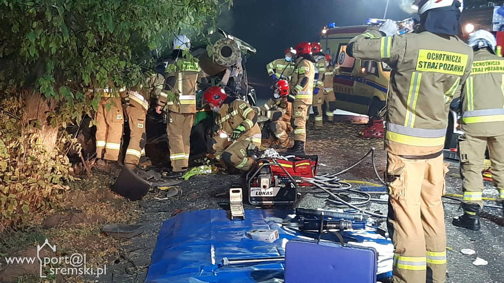 Wypadek na drodze Śrem Książ Wlkp