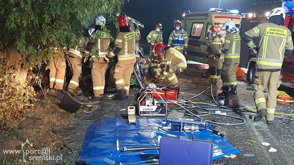 Wypadek na drodze Śrem Książ Wlkp