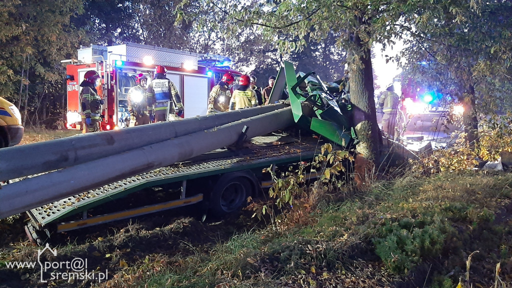 Wypadek na drodze Śrem Książ Wlkp