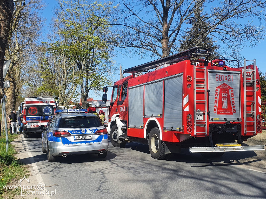 Zderzenie osobówki i motocykla w Psarskiem