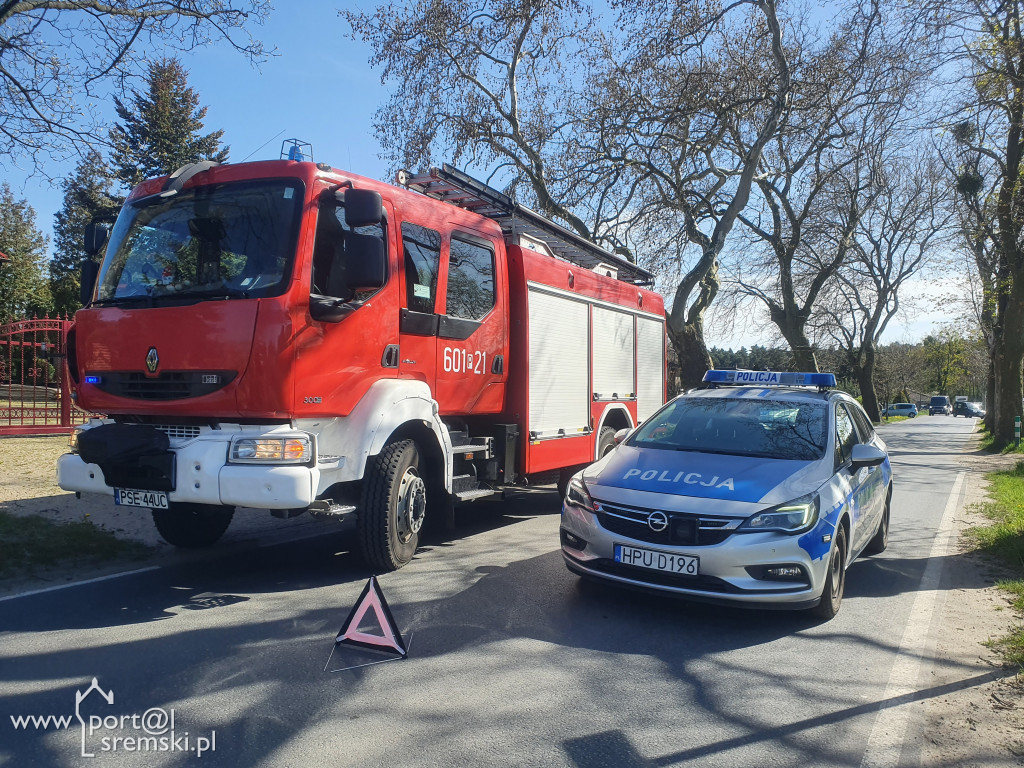 Zderzenie osobówki i motocykla w Psarskiem