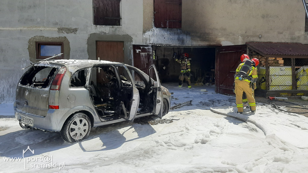 Pożar budynku gospodarczego w Psarskiem