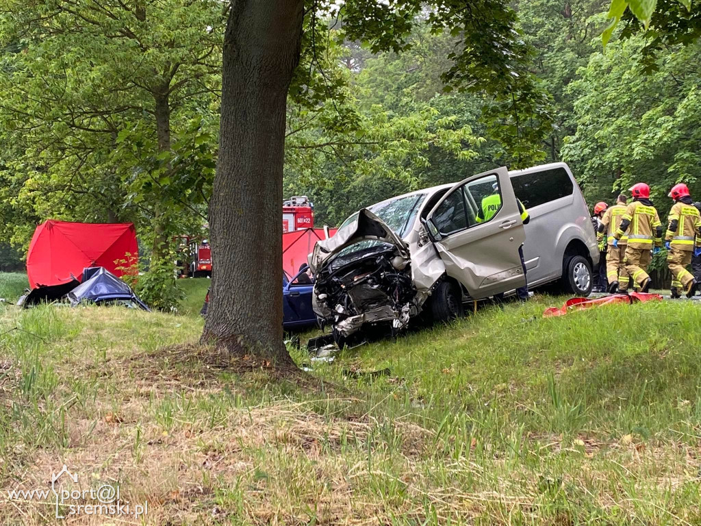 Wypadek na DW 434  Śrem - Kórnik