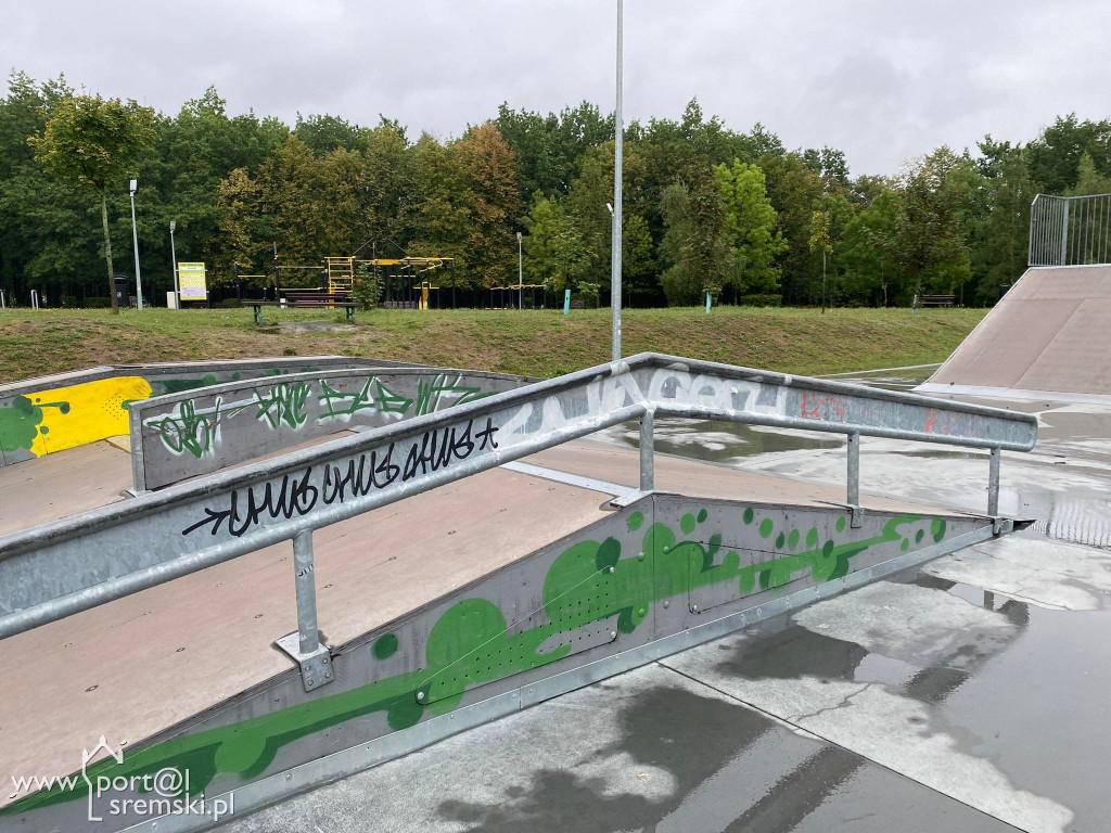 Śremski skatepark zniszczony
