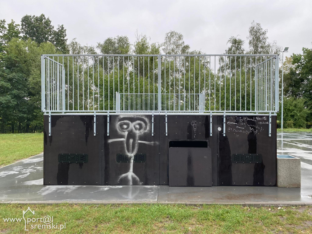 Śremski skatepark zniszczony