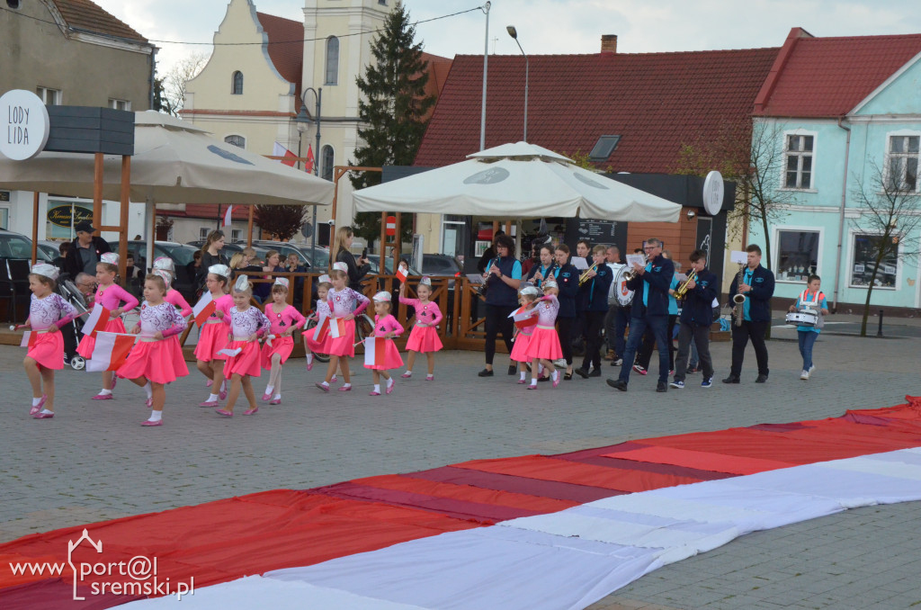 Ksiąski rynek na biało i czerwono