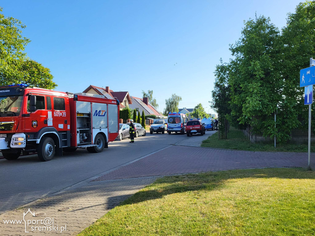 Pożar budynku przy ul. Brzechwy w Śremie