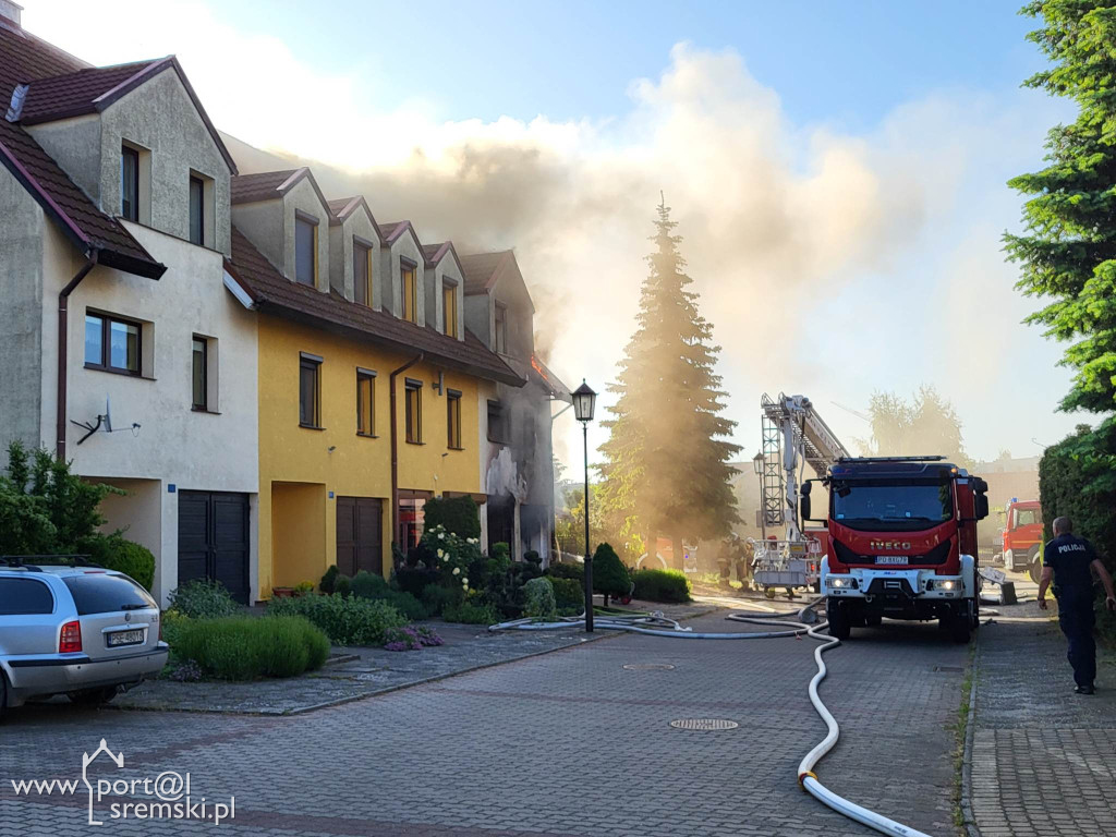 Pożar budynku przy ul. Brzechwy w Śremie