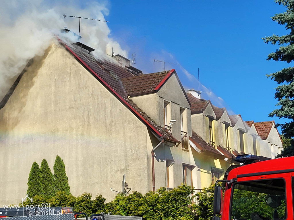 Pożar budynku przy ul. Brzechwy w Śremie
