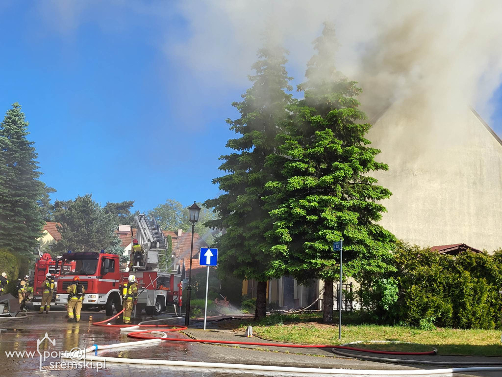 Pożar budynku przy ul. Brzechwy w Śremie