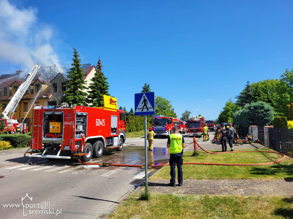 Pożar budynku przy ul. Brzechwy w Śremie