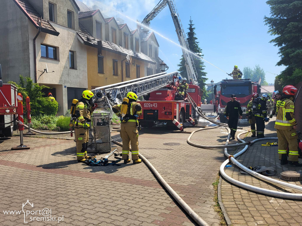 Pożar budynku przy ul. Brzechwy w Śremie
