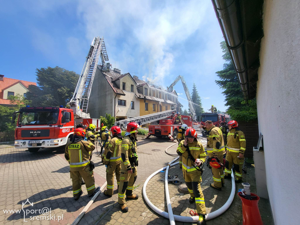 Pożar budynku przy ul. Brzechwy w Śremie