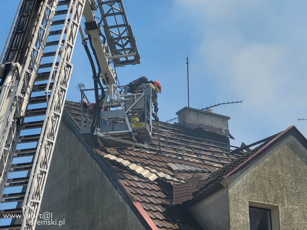 Pożar budynku przy ul. Brzechwy w Śremie