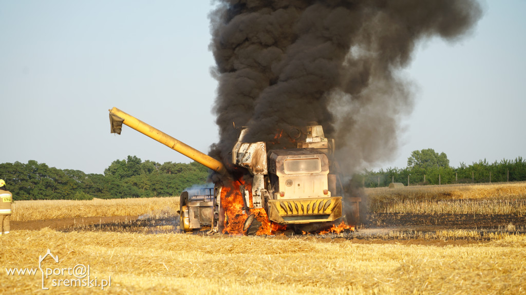 Pożar kombajnu