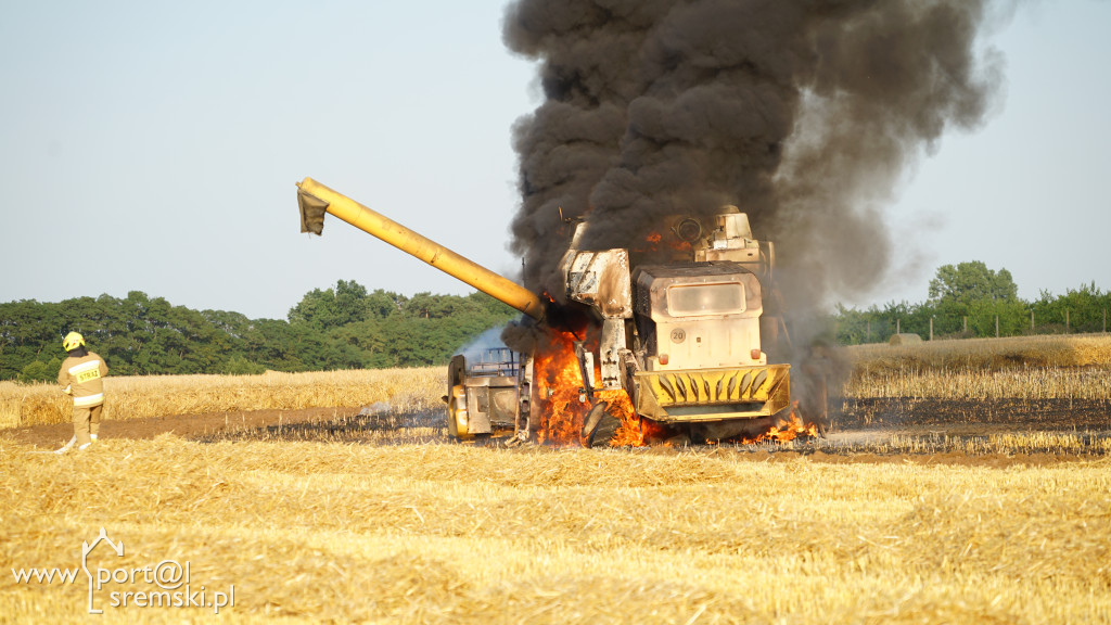 Pożar kombajnu