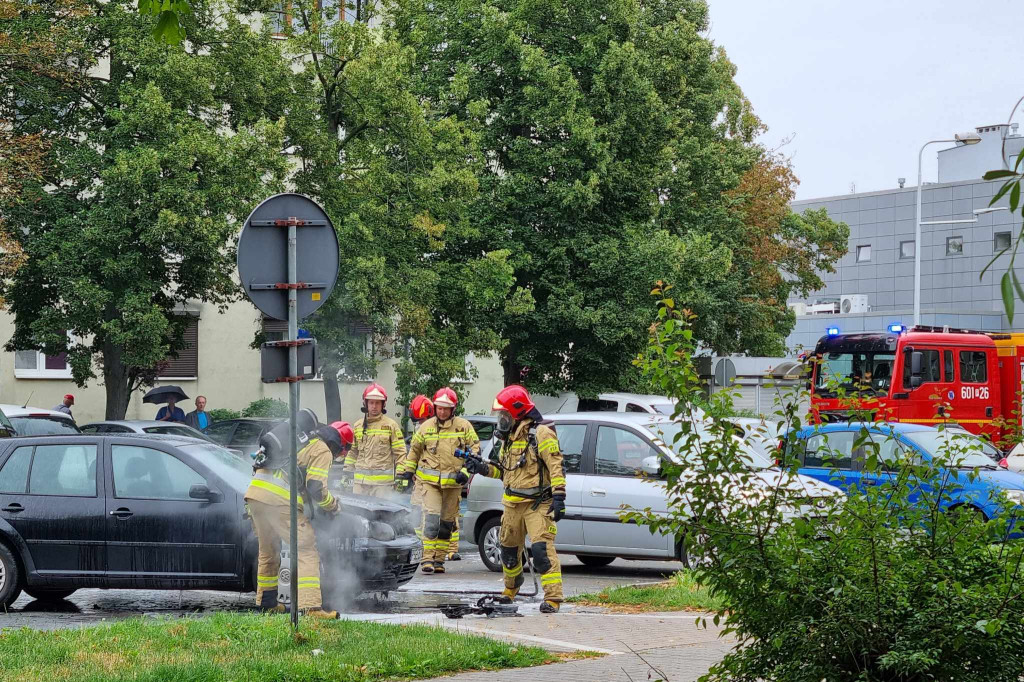 Pożar samochodu na ul. Chłapowskiego