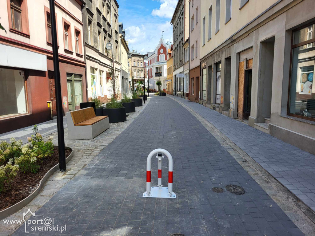 Zmodernizowany deptak w Śremie