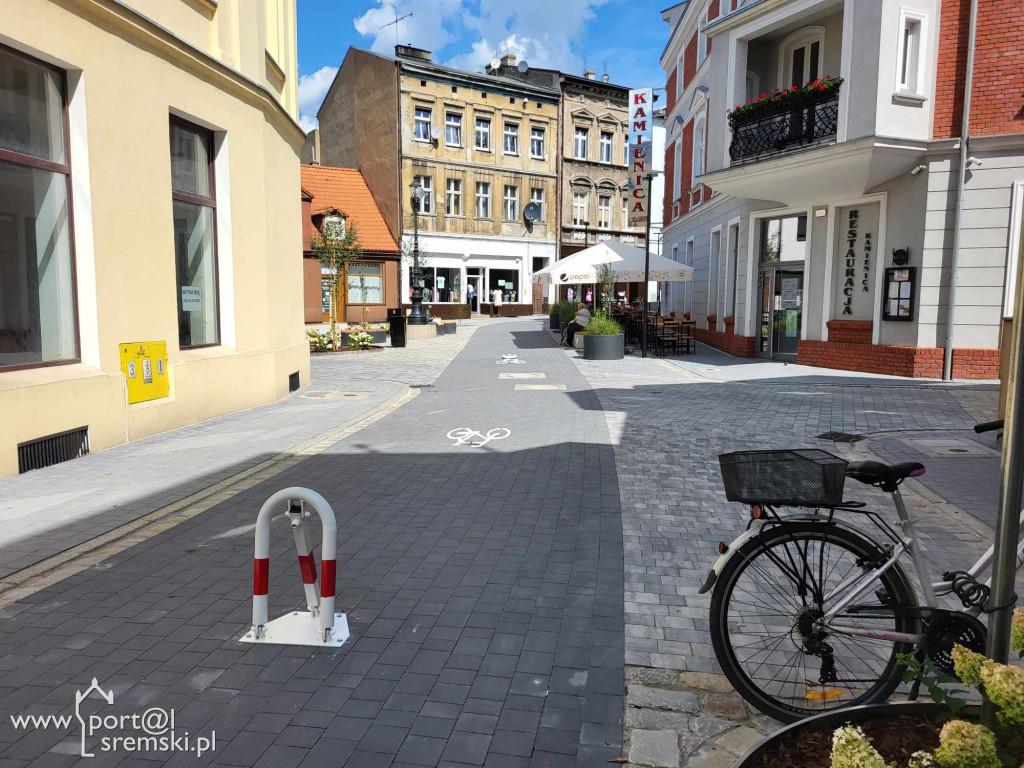 Zmodernizowany deptak w Śremie