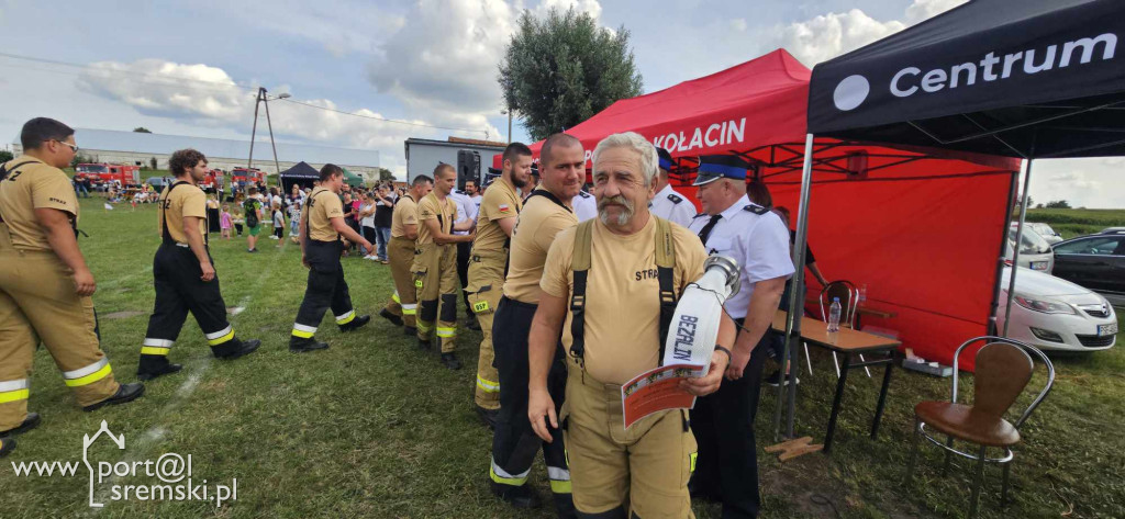 Zawody sportowo-pożarnicze w Kołacinie. Zawody strażackie.