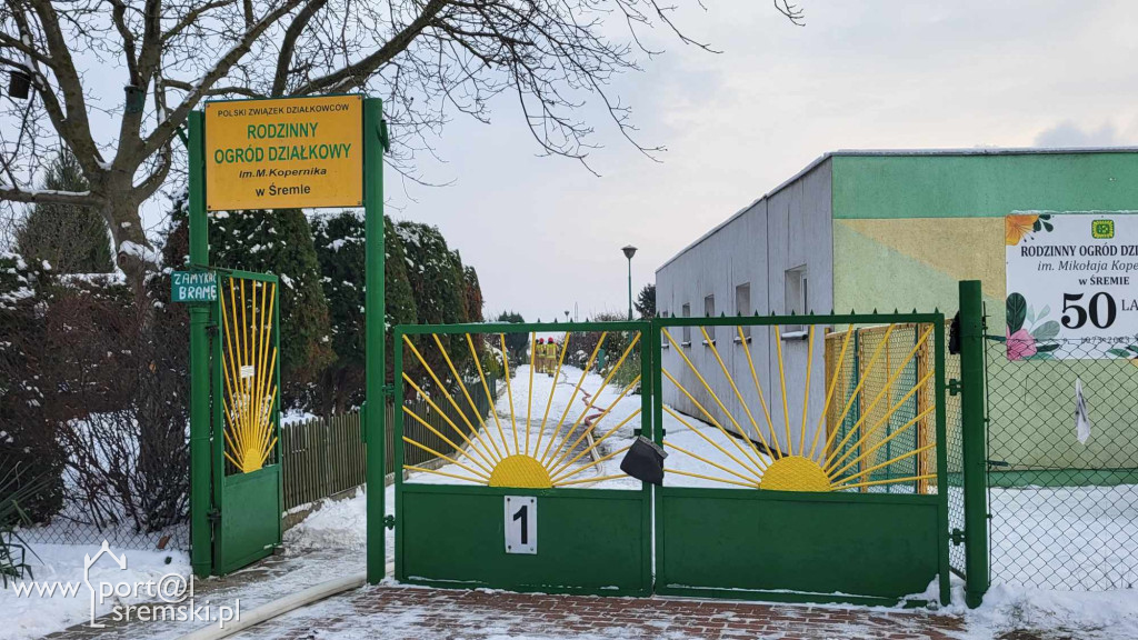 Pożar altany ROD w Śremie