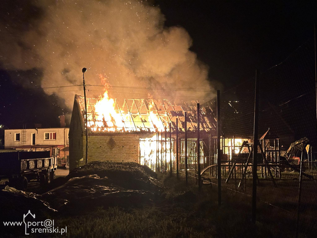 Pożar stodoły w Pełczynie