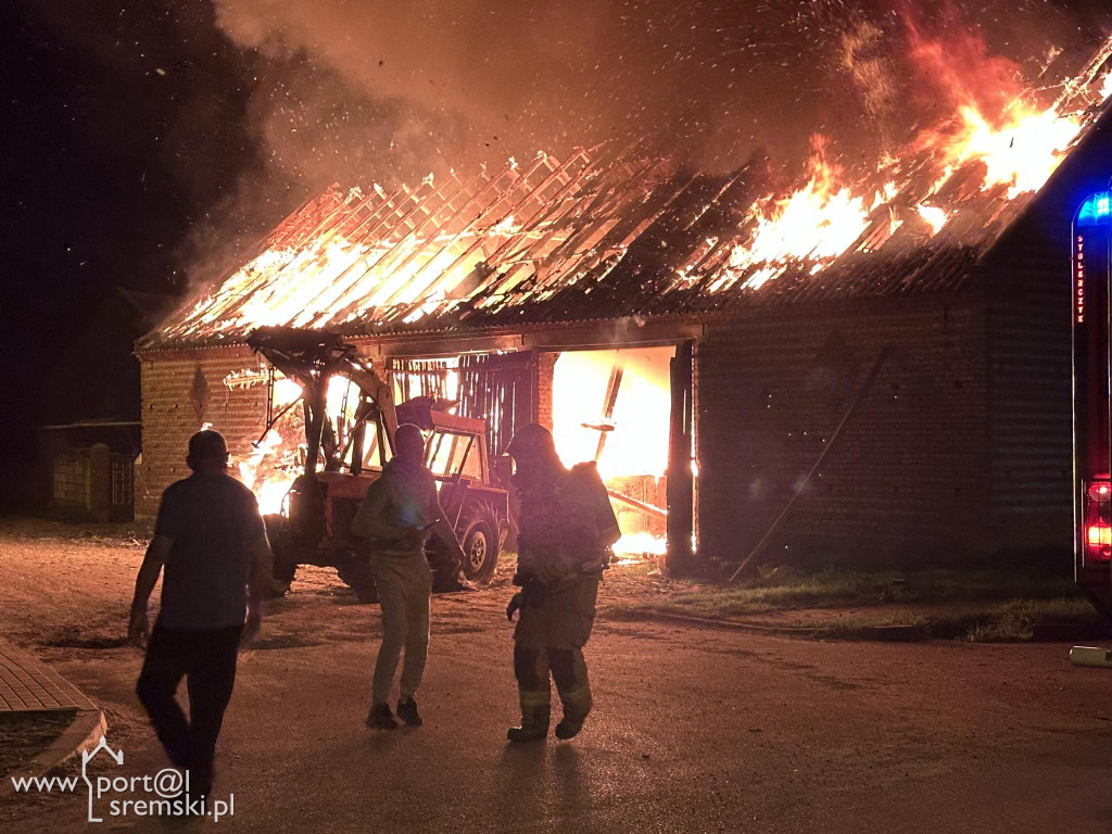 Pożar stodoły w Pełczynie