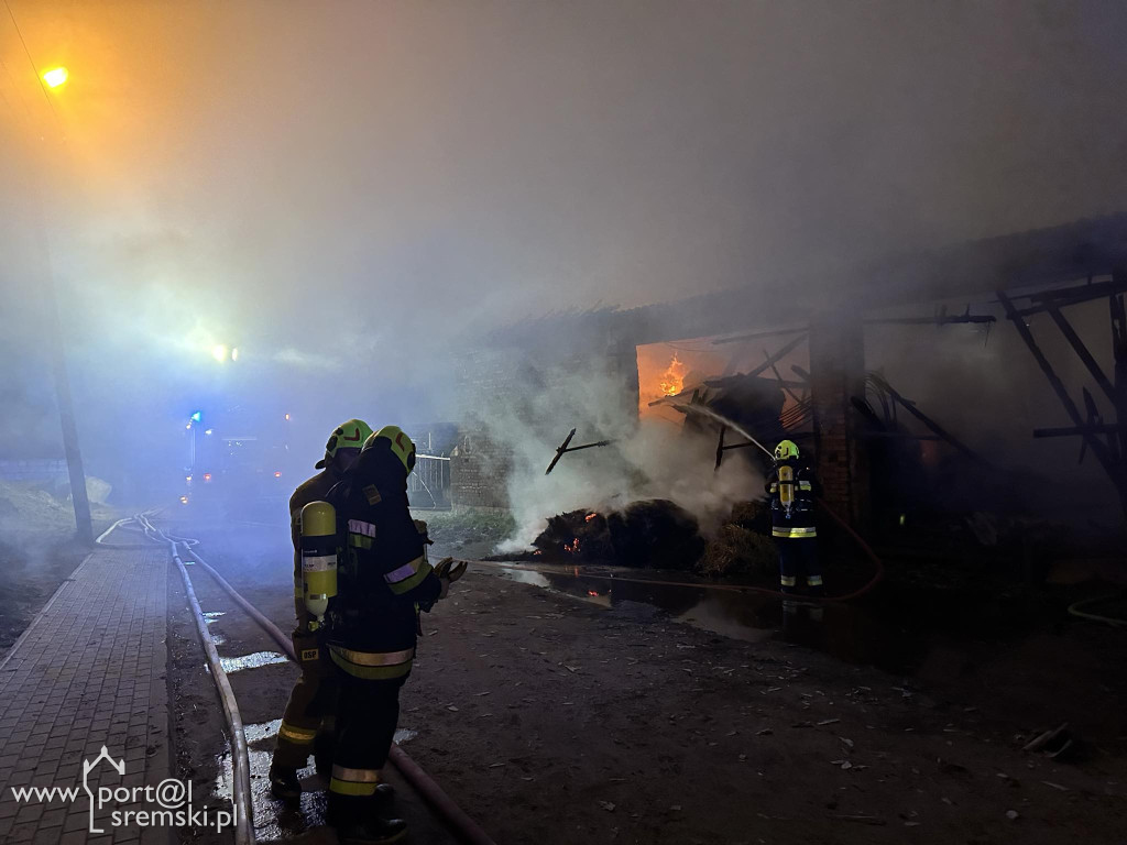 Pożar stodoły w Pełczynie
