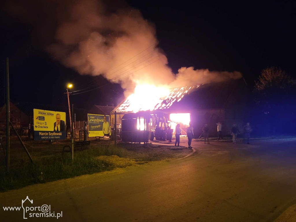 Pożar stodoły w Pełczynie