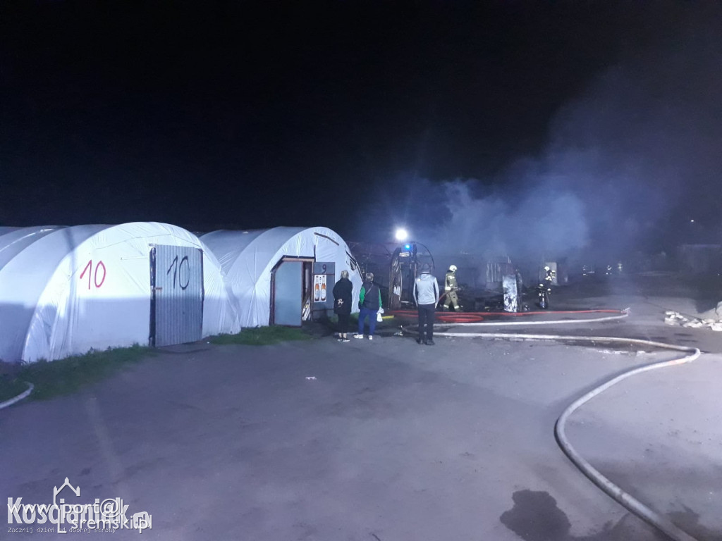 Pożar hal w Czaczu