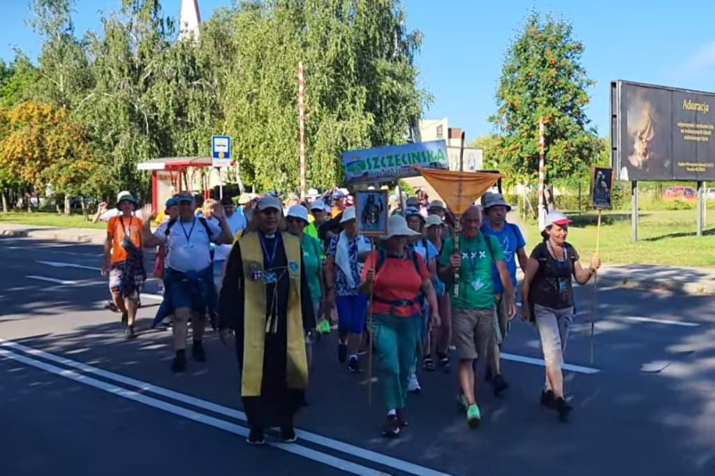 Szczecińska Piesza Pielgrzymka - postój w Śremie