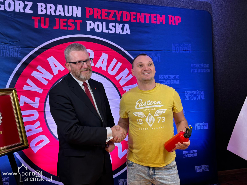 Grzegorz Braun w Śremie