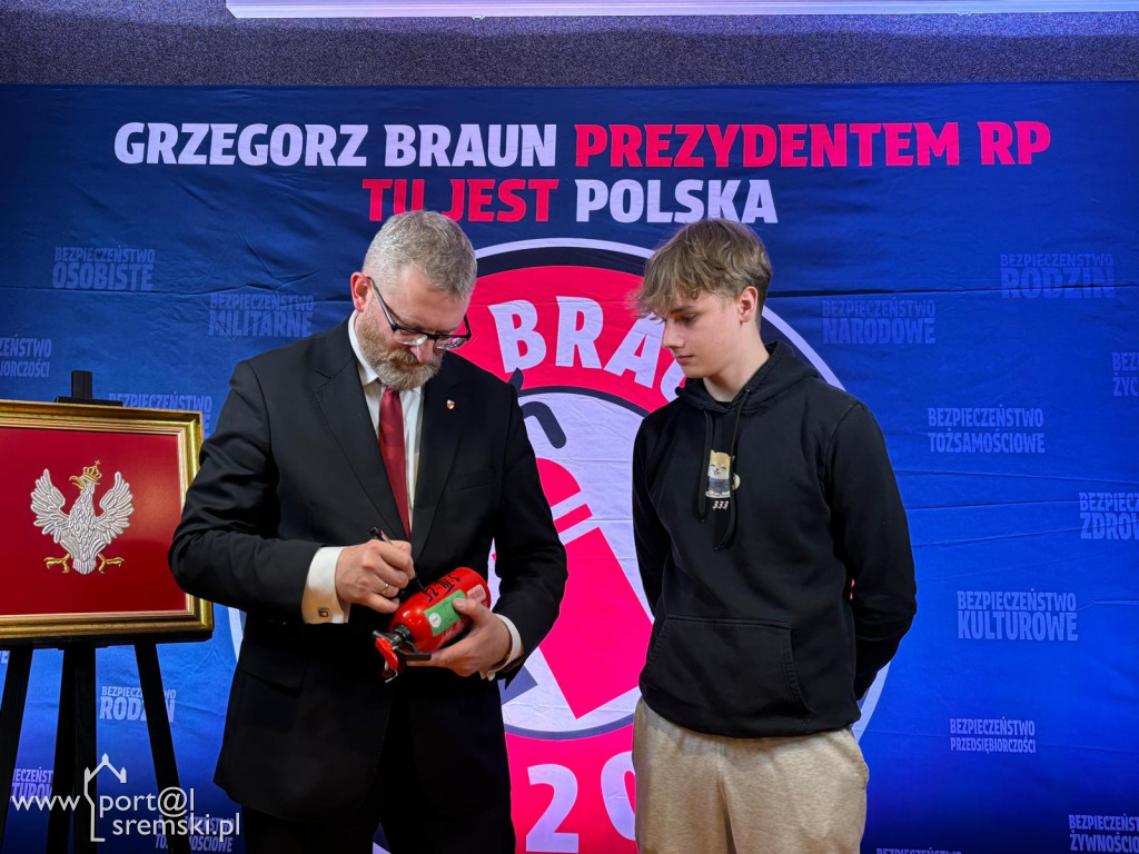 Grzegorz Braun w Śremie