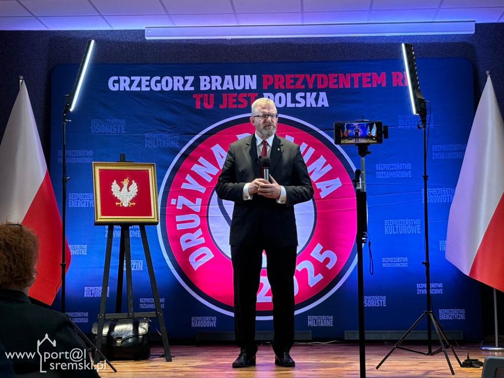 Grzegorz Braun w Śremie