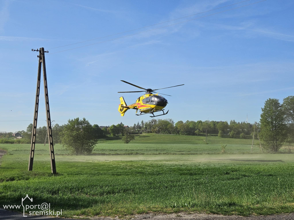 Wypadek na DW436 w Chrząstowie