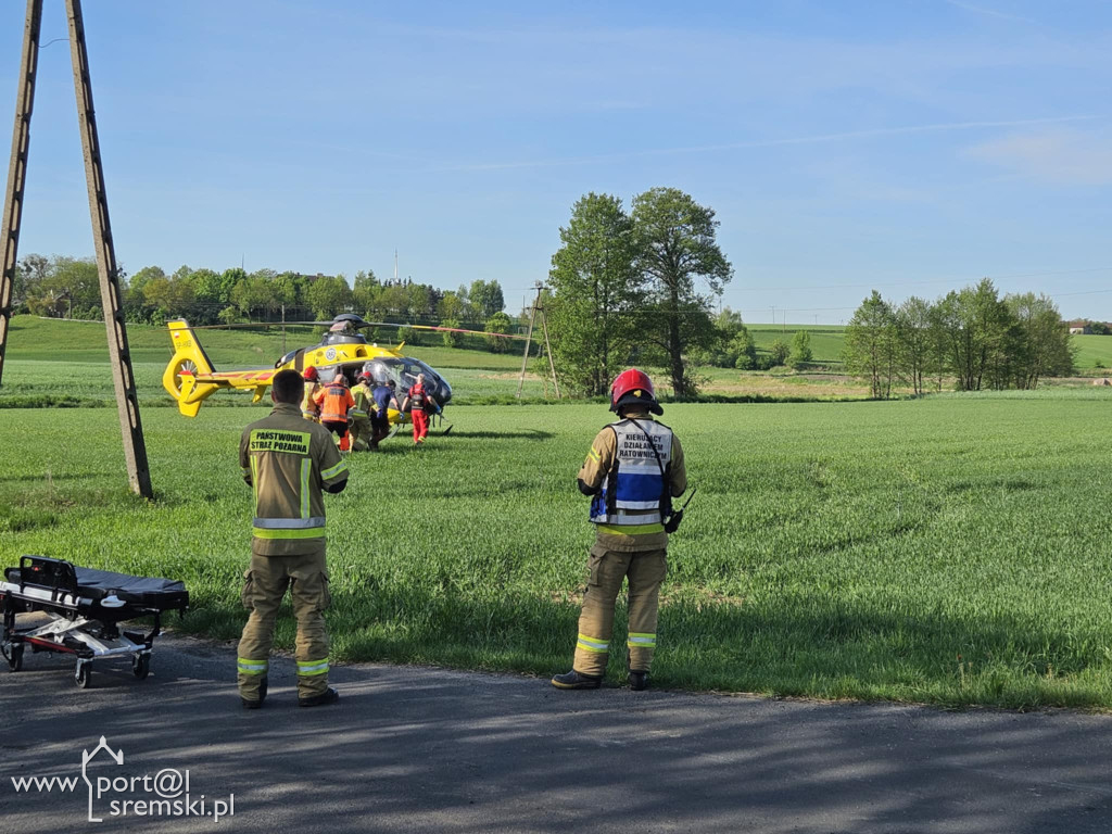 Wypadek na DW436 w Chrząstowie