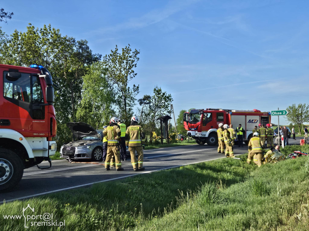 Wypadek na DW436 w Chrząstowie