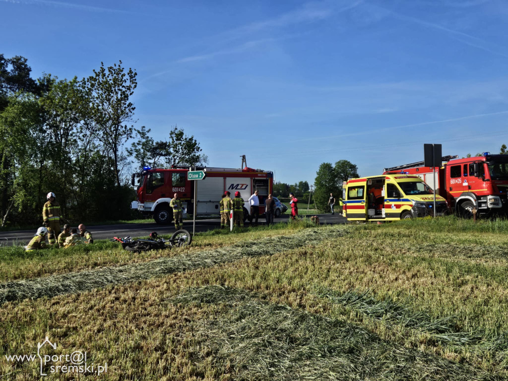 Wypadek na DW436 w Chrząstowie