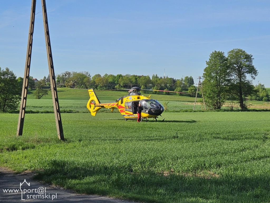 Wypadek na DW436 w Chrząstowie