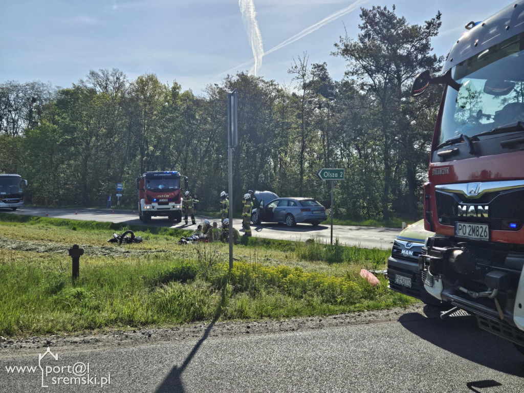 Wypadek na DW436 w Chrząstowie