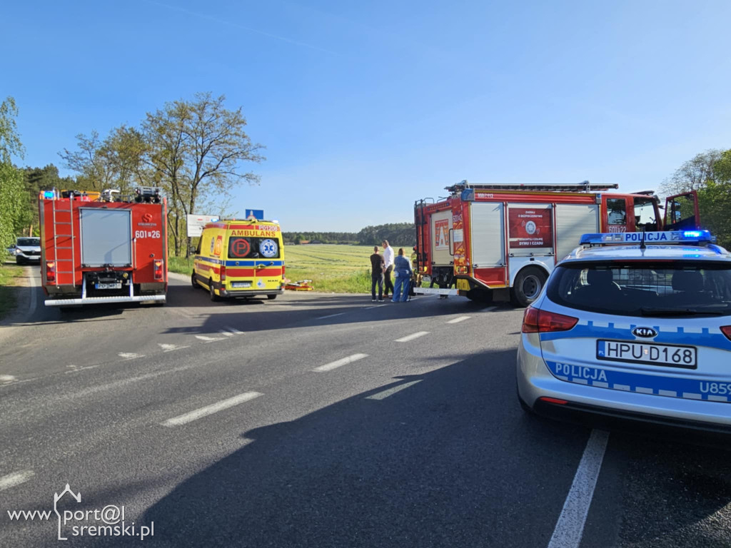Wypadek na DW436 w Chrząstowie